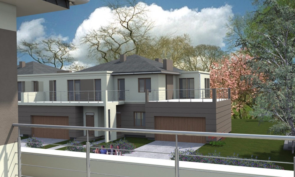 Projekt osiedla domów jednorodzinnych