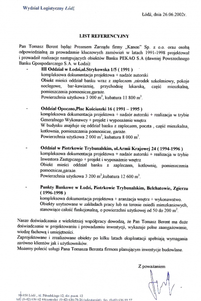 NAJWAŻNIEJSZE REALIZACJE I PROJEKTY